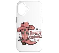 Howdy Bottes de Noël Cowgirl Country Femmes Western Xmas Coque pour iPhone 16