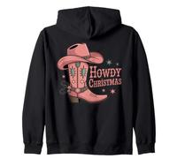 Howdy Bottes de Noël Cowgirl Country Femmes Western Xmas Sweat à Capuche