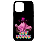 Howdy Chapeau de Cowboy Rose fantôme Effrayant Mignon Meme Six Sept Coque pour iPhone 13 Pro Max