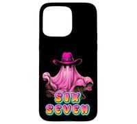 Howdy Chapeau de Cowboy Rose fantôme Effrayant Mignon Meme Six Sept Coque pour iPhone 15 Pro Max