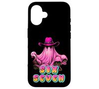 Howdy Chapeau de Cowboy Rose fantôme Effrayant Mignon Meme Six Sept Coque pour iPhone 16