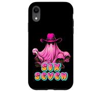 Howdy Chapeau de Cowboy Rose fantôme Effrayant Mignon Meme Six Sept Coque pour iPhone XR