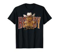 Howdy Christmas Gingerbread Man Cowboy Rodéo Western Country T-Shirt