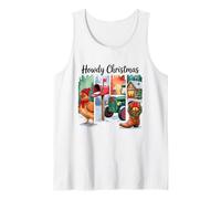 Howdy Christmas Rustic Holiday Country Scene Débardeur