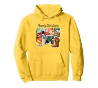 Howdy Christmas Rustic Holiday Country Scene Sweat à Capuche