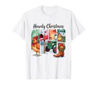 Howdy Christmas Rustic Holiday Country Scene T-Shirt