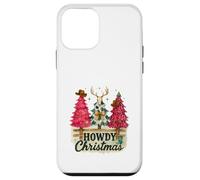 Howdy Christmas Western Trees Cowprint Leopard Cowboy Coque pour iPhone 12 Mini