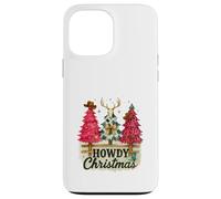 Howdy Christmas Western Trees Cowprint Leopard Cowboy Coque pour iPhone 13 Pro Max
