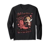 Howdy Cowboy Cupidon Western Boot Rope Heart Funny Manche Longue