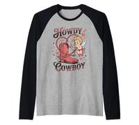 Howdy Cowboy Cupidon Western Boot Rope Heart Funny Manche Raglan