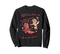 Howdy Cowboy Cupidon Western Boot Rope Heart Funny Sweatshirt