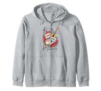 Howdy Cowboy Retro Tape Guitare Fleur Rose Yeehaw Mum Sweat à Capuche