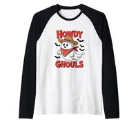 Howdy Ghouls Chemise Cowboy Ghost Western Halloween effrayante Manche Raglan