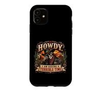 Howdy I Am Having a Terrible Time Squelette de Cowboy Amusant Coque pour iPhone 11