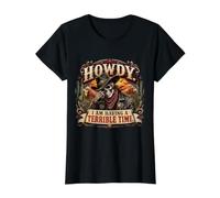 Howdy I Am Having a Terrible Time Squelette de Cowboy Amusant T-Shirt Graphique avec Valeur