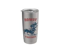 Howdy Partner - Prêt pour le rodéo - Cowboy Weenie Dackel Gobelet isotherme en acier inoxydable double paroi