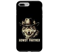 Howdy Partner Wolf Cowboy Cowgirl Wolves Coque pour iPhone 7 Plus/8 Plus
