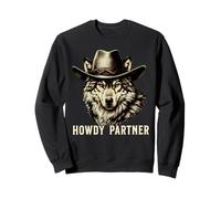 Howdy Partner Wolf Cowboy Cowgirl Wolves Sweatshirt