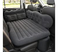 HOWENG Voiture Matelas Gonflable,pour ML SLK VITO Viano Class Matelas d'air Siège Arrière Coussin Couchage Voyage Tissu Flocage Tapis D'extérieur Canapé d'air avec d'air Pompe 2 Oreillers,C_Black