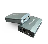 HOWENS Rallonge HDMI KVM, HDMI 1080p @ 60 Hz sur un seul câble Ethernet Cat5e/6, extension de signal jusqu'à 150 m, passage infrarouge (émetteur et récepteur)