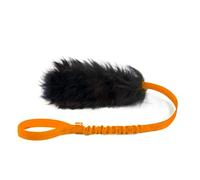 HOWGO Jouet élastique pour chien 100 % peau de mouton - Jouet à tirer pour toutes les races (orange, taille L)