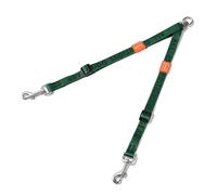 HOWGO Laisse double pour chien, sans enchevêtrement, pivote à 360°, deux poignées rembourrées réglables, coupleur de laisse à double clip pour chiens de grande et moyenne taille (vert, 1,2 cm x 0,3 m