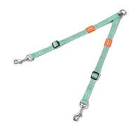 HOWGO Laisse double pour chien, sans nœud, pivote à 360°, deux poignées rembourrées réglables, coupleur de laisse à double clip pour chiens de grande et moyenne taille (vert menthe, 1,2 x 2,3 m)