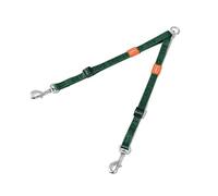 HOWGO Laisse double pour chien, sans nœud, pivote à 360°, deux poignées rembourrées réglables, coupleur de laisse à double clip pour chiens de grande et moyenne taille (vert, 1,2 cm x 0,3 m)