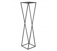 HowHomely 100 cm Support de fleurs en métal noir moderne en forme de X, Porte Plante Exterieur, Support pour Plantes