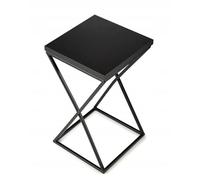 HowHomely 40 cm - Support pour fleurs - En panneau MDF - Noir - Style Loft