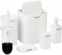 HowHomely Accessoires de salle de bain blanc Ensemble de salle de bain 5 pièces