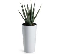 HowHomely | Bac à plantes - Urbanika Riflo - 36 cm - Blanc - Résistant au gel - Design moderne