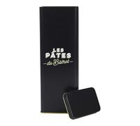 HowHomely | Boîte à pâtes Bistrot noire - Boîte à spaghetti en métal avec couvercle - Boîte de rangement de style bistrot français