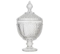 HowHomely | Bonbonnière en verre de 31 cm avec couvercle Bonbonnière en verre avec couvercle Candy Jar Récipient en verre Boîte à bonbons Boîte de rangement Décoration moderne