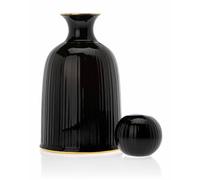 HowHomely Carafe en céramique avec couvercle de 1,2 l | Pichet noir pour eau, thé glacé, vin, café, lait et jus | Carafe à eau ou carafe à vin | Carafe élégante avec couvercle (1200 ml)