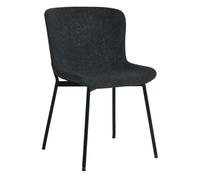HowHomely Chaise de Salle à Manger, rembourrée, 80 x 52 x 61 cm, Grise, en Velours, avec Pieds en métal, chaises de Cuisine, Douces et ergonomiques, pour Salon ou Bureau