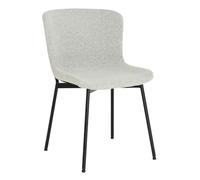 HowHomely Chaise de Salle à Manger, rembourrée, Beige, 80 x 52 x 61 cm, en Velours, avec Pieds en métal, chaises de Cuisine, Douces et ergonomiques, pour Salon ou Bureau