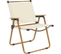 HowHomely | Chaise pliante - Chaise de jardin - Beige - Chaise touristique