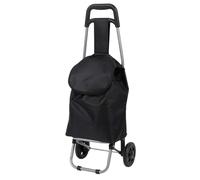 HowHomely Chariot de courses noir - Chariot de courses pliable avec roulettes et sac de transport - Chariot de courses pour tous les jours, marché, stable, léger, portable