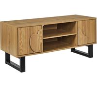 HowHomely Commode TV beige Table TV 117x40x48 cm Armoire TV