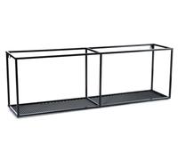 HowHomely Étagère murale noire en métal | Décoration murale de salon 30 x 90 x 20 cm | Étagère murale ou étagère de cuisine suspendue | Étagère pour chambre à coucher, salle de bain ou café