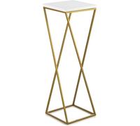Howhomely Flower Stand Gold MDF 70 cm - tabouret à fleurs, colonne à fleurs moderne