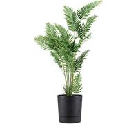 HowHomely | Jardinière Azalea - 35 cm - Béton noir - Pots de fleurs, Résistant aux intempéries, Design moderne