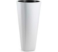 HowHomely | Jardinière - Mora - 39x81 cm - Blanc - Design moderne - Résistant aux intempéries et léger - Pots de fleurs