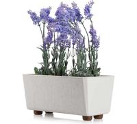 HowHomely | Jardinière Salvia Texelle, Beige - 28,5 x 17 cm - Pots de fleurs, Cache-pot élégant et stable pour petits espaces