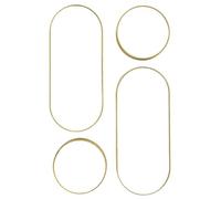 HowHomely | Lot de 4 miroirs muraux dorés à monter au mur, ronds, modernes, décoration pour salon, couloir, chambre à coucher, décoration murale de style glamour