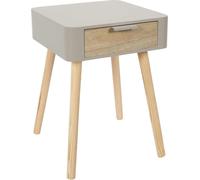 HowHomely | Nachttisch mit Schublade - 48 cm - Beige