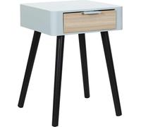 HowHomely | Nachttisch mit Schublade - 48 cm - Grau