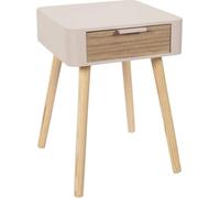HowHomely | Nachttisch mit Schublade - 48 cm - Rosa