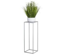 HowHomely Parterre de fleurs en métal gris 76 cm de haut - Tabouret de fleurs en métal robuste et robuste - Support de plantes pour décorer votre salon, chambre à coucher ou bureau